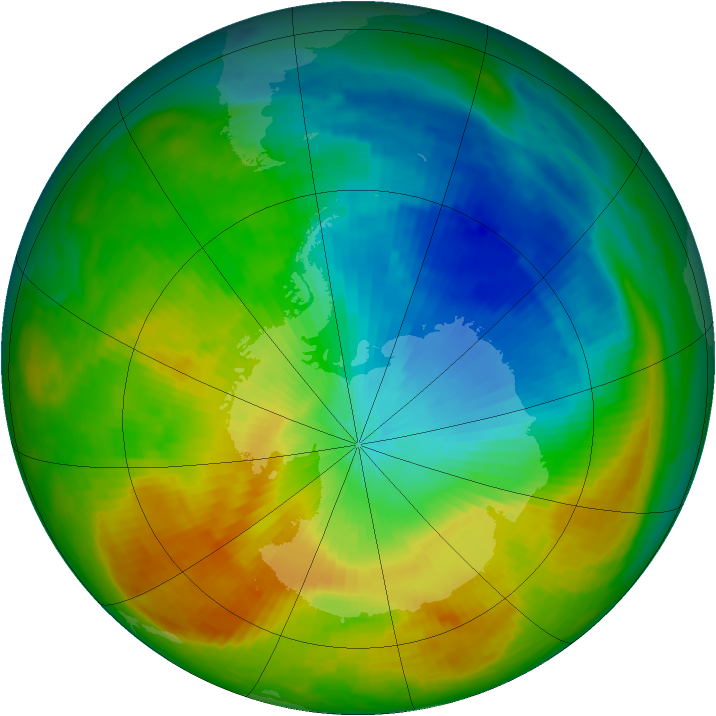 Antarctic ozone map for 13 November 1986